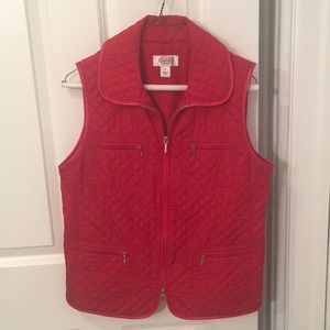 Talbots Petite Small Red Vest